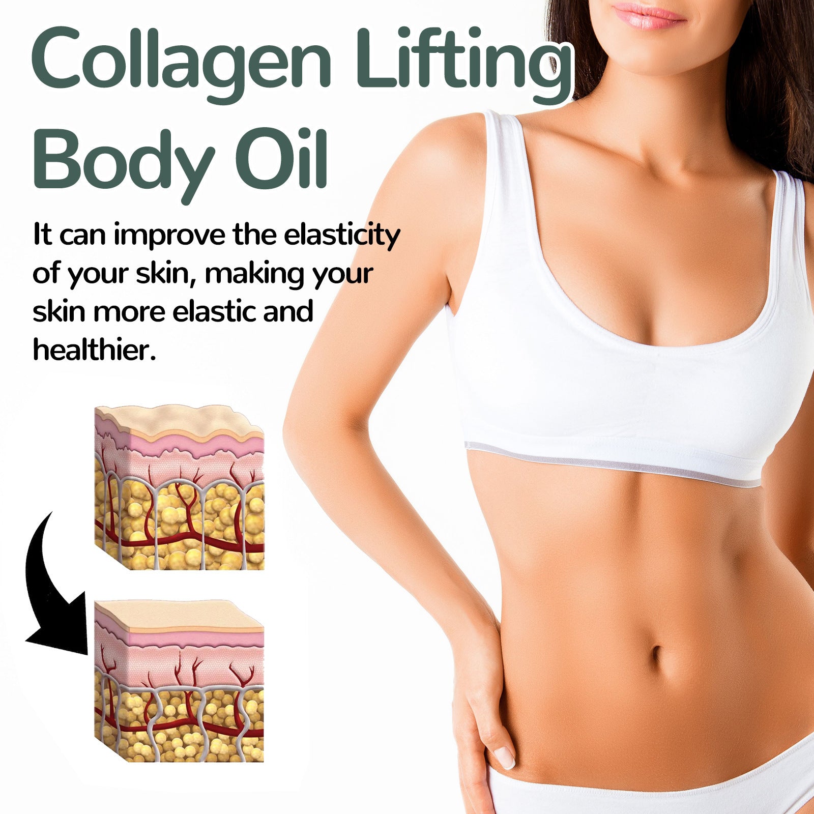 Pregnancy-Safe Collagen Firming Body Oil for Stretch Marks & Loose Skin
